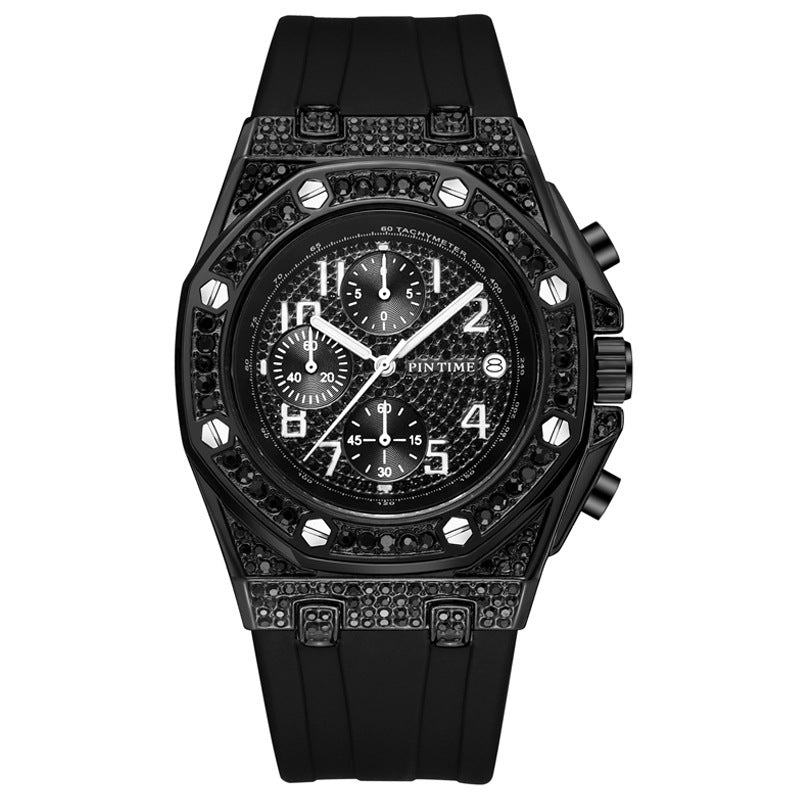 Chronographe de chronographe à grand cadran à ramification vintage
