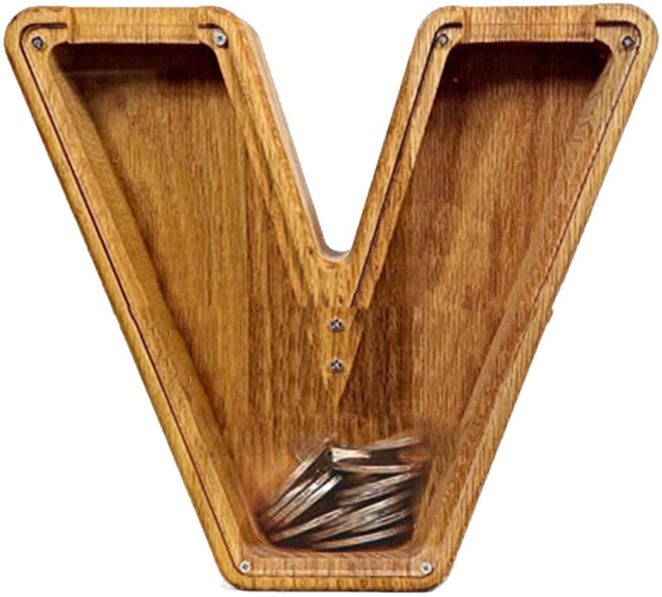 Wooden Letter Shape Piggy Bank