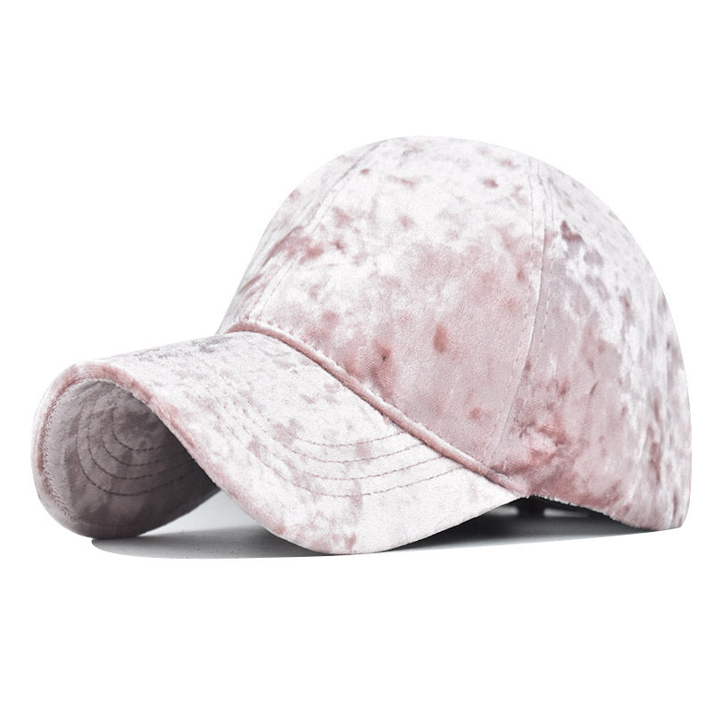 Gorra de béisbol de terciopelo sólido