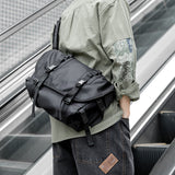Black Big Capacity Oxford Cloth Messenger Bag