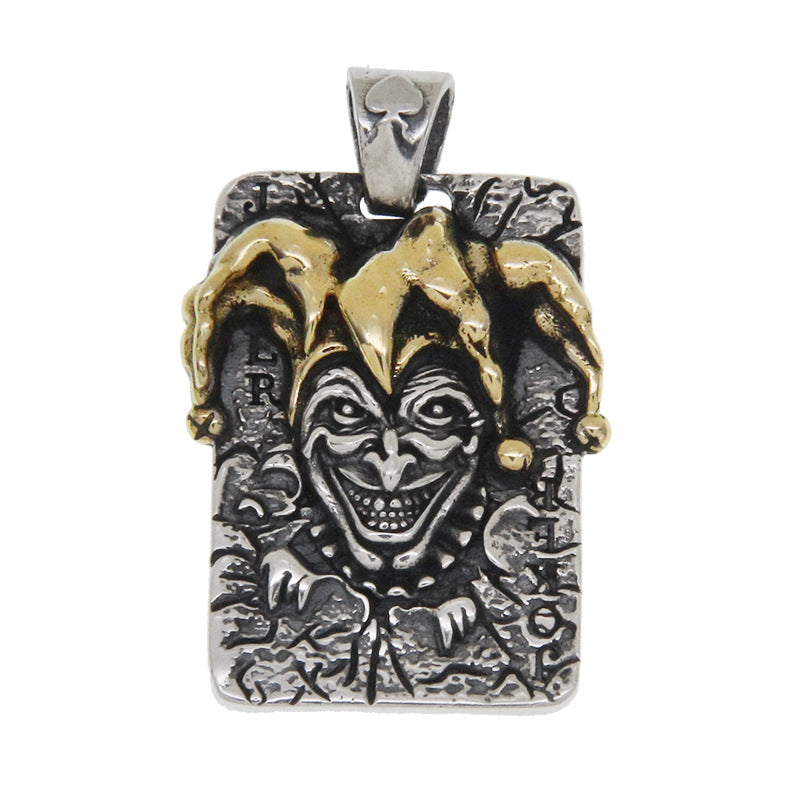925 Sterling Silver Joker Pendant