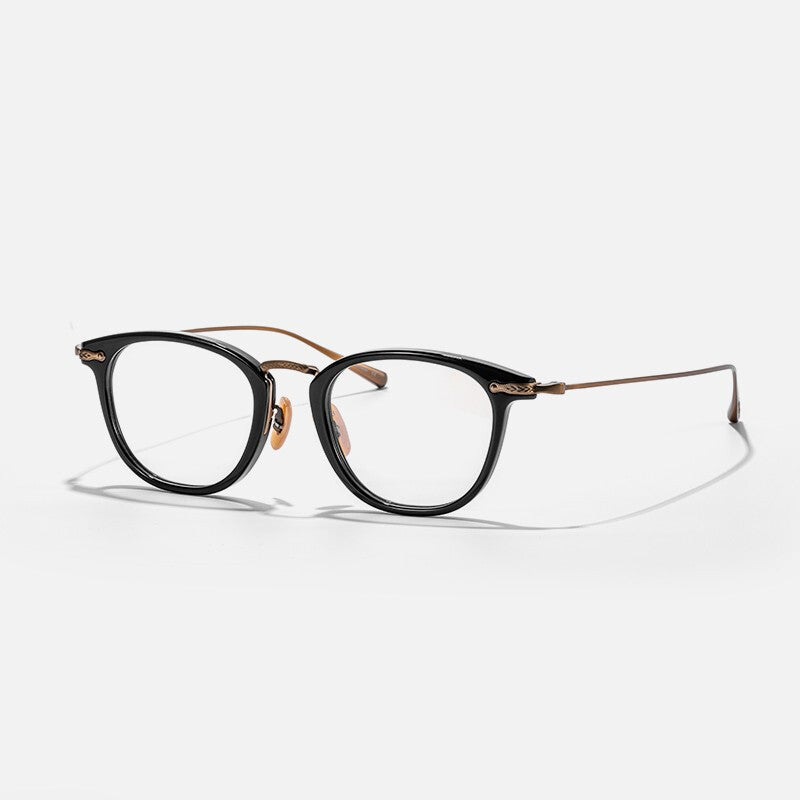 Two Color Pure Titanium Aviator Eyeglasses