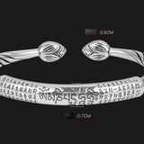 Tibetan Six-Character Mantra Cuff Bracelet
