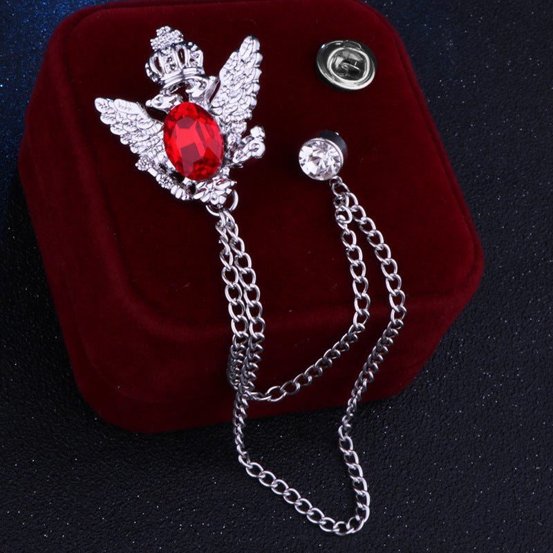 Retro Palace Style Rhinestone Chain Brooch