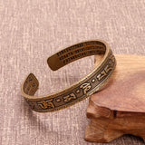 The Symbol Graving Inside-Outside Copper Cuff Bracelet