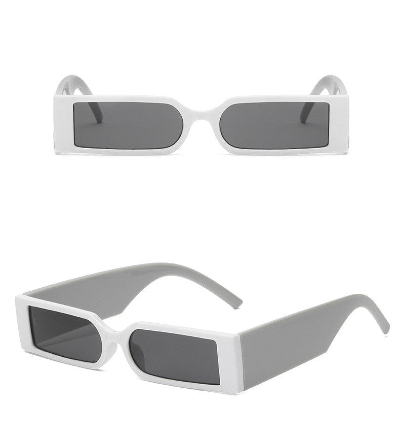 Lunettes de soleil rétro rectangulaires sans couture