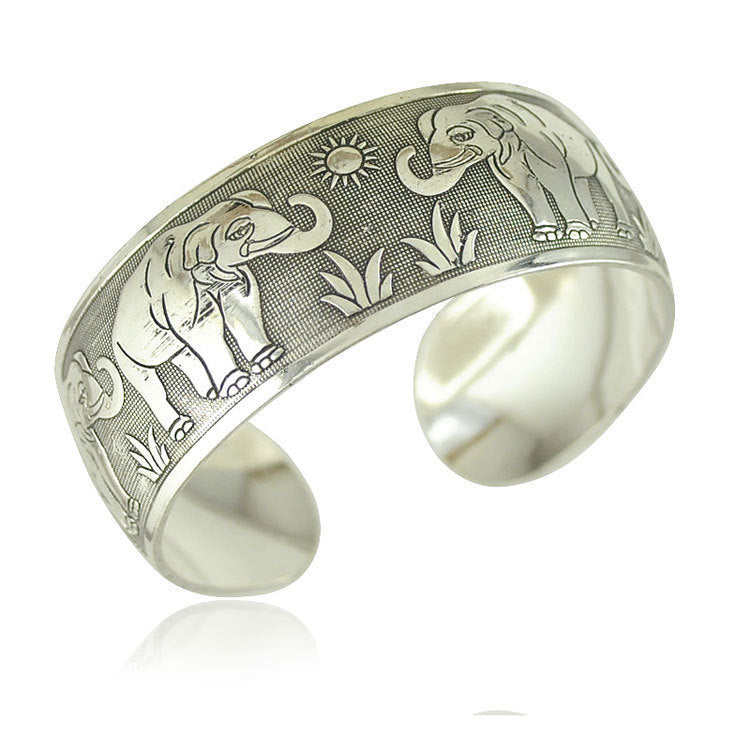 Tibetischer Elefanten -Weitmanschettarmband