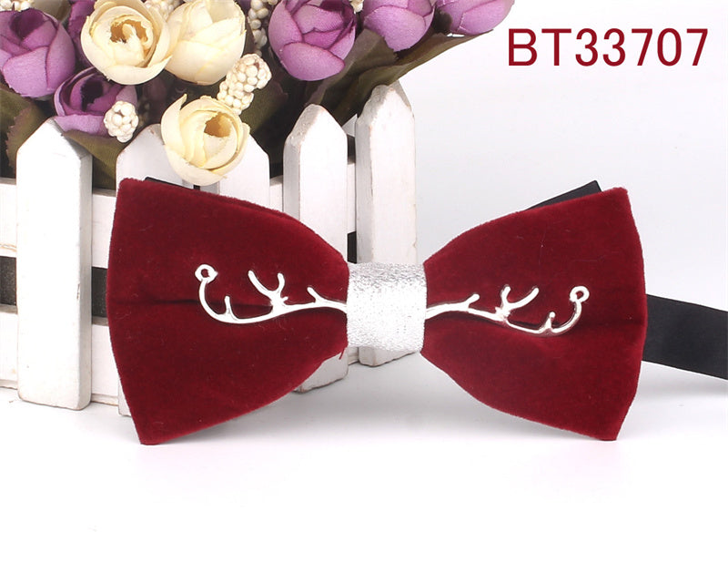 Metal Applique Red Bow Tie