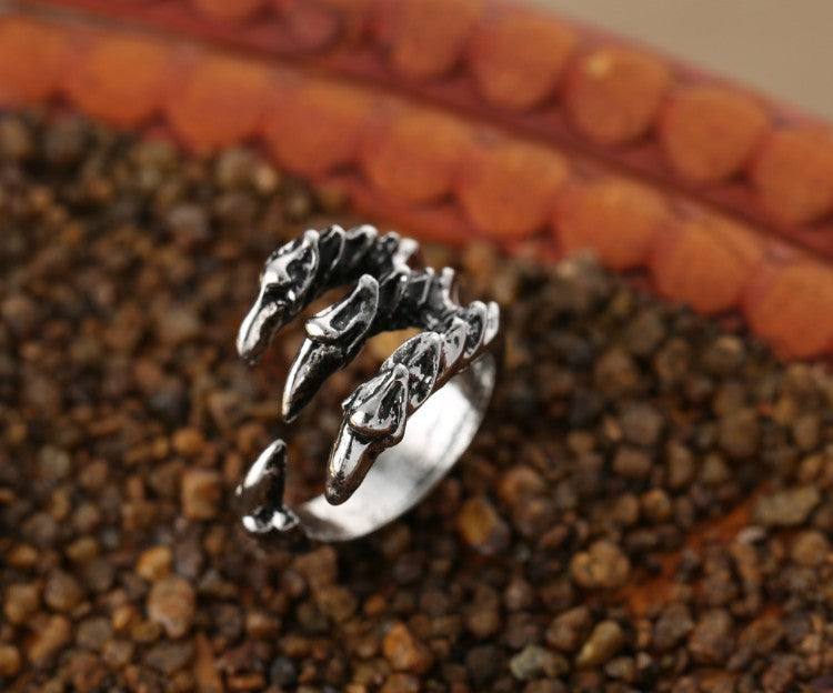 Titanium Steel Eagle Claw Ring