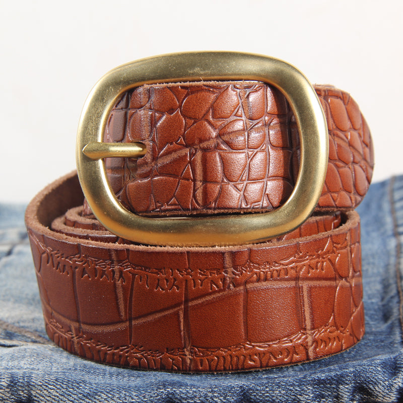 Casual Leather Full Top Layer Cowhide Belt