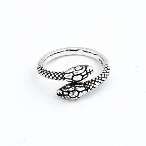 Vintage Alloy Silver Cobra Ring