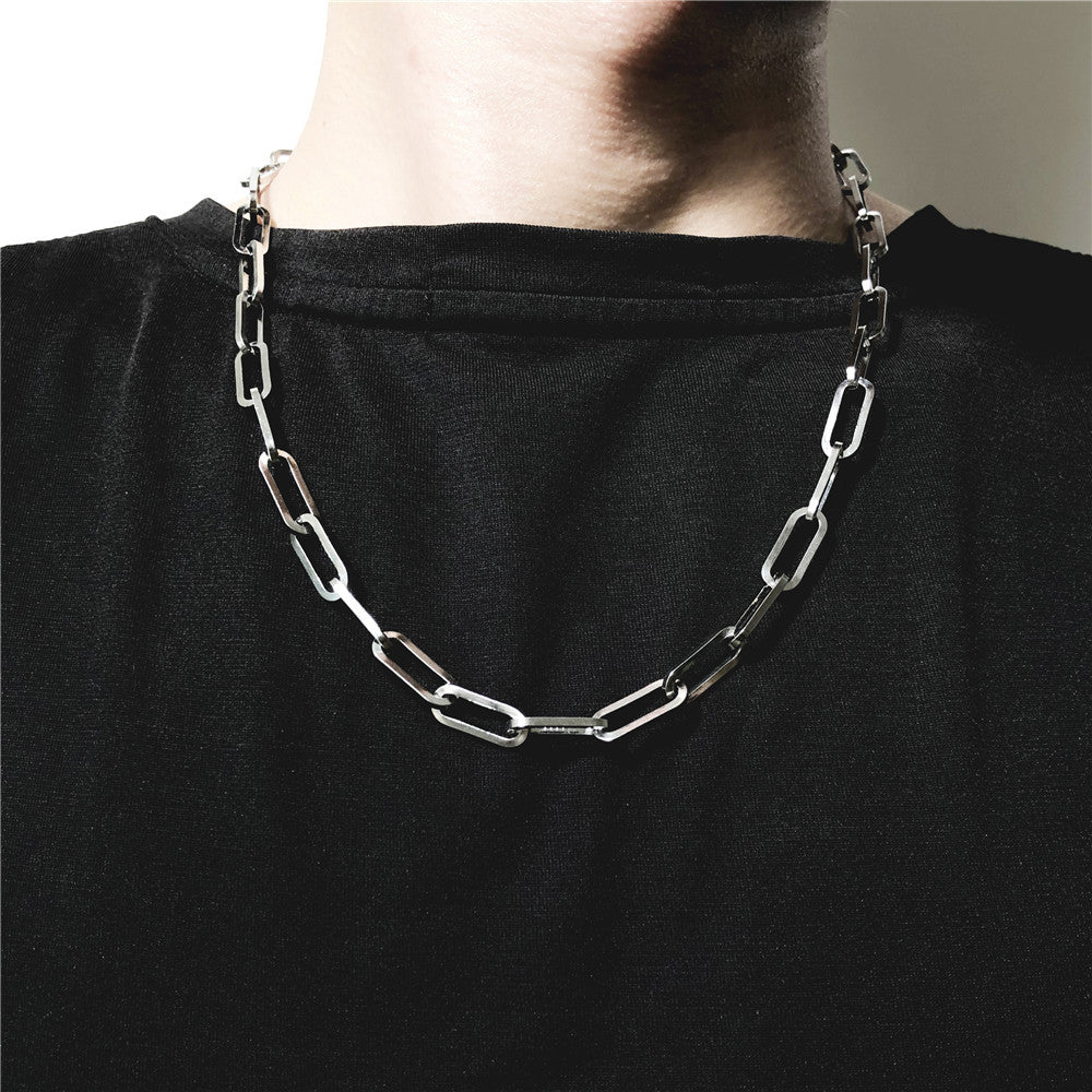 Vintage Titanium Steel Chain Necklace