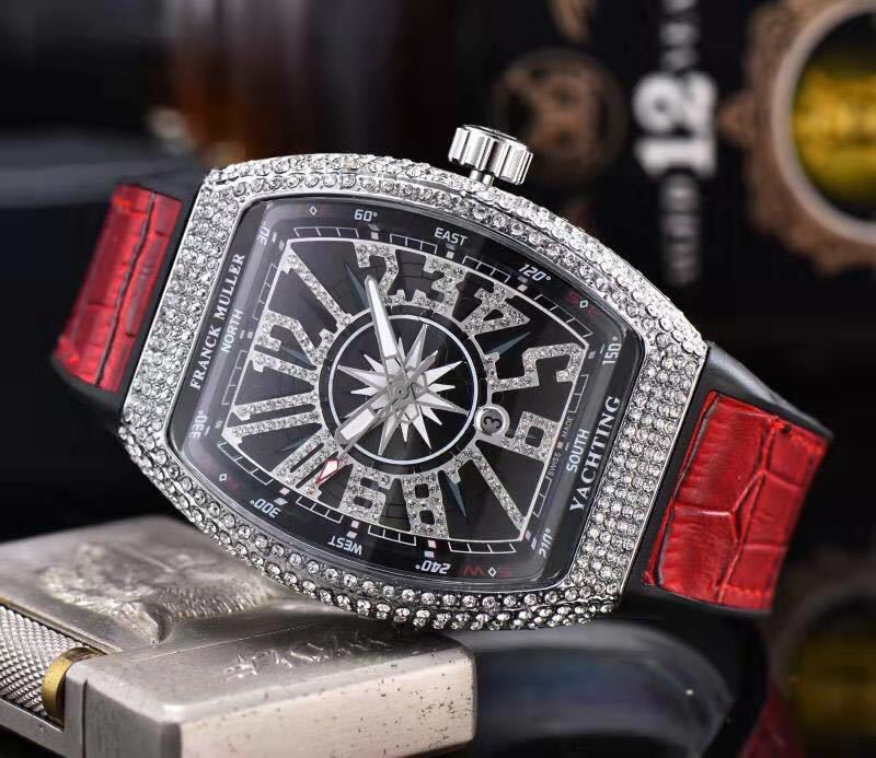 Square Rhinestone Rubber Watch