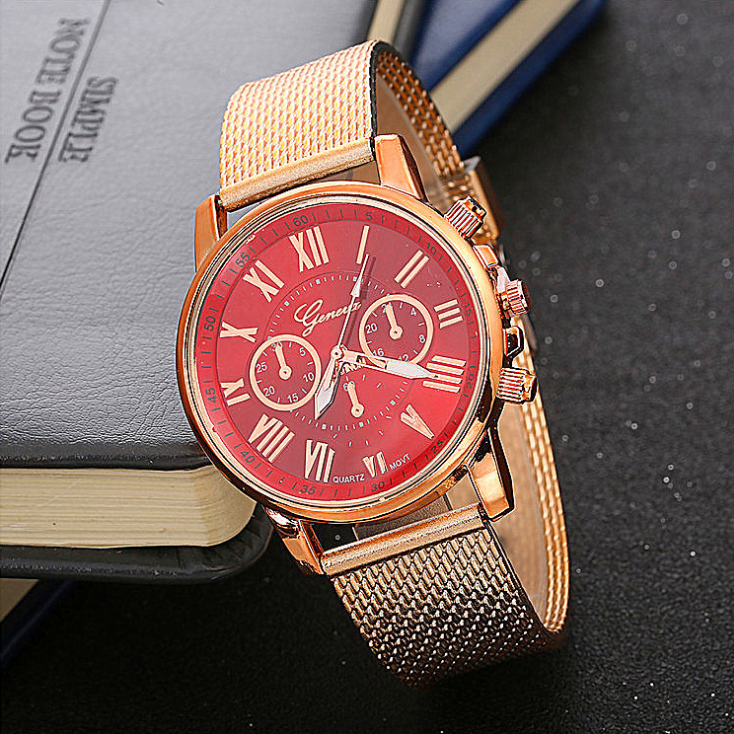 Reloj de correas de PVC con esfera multicolor