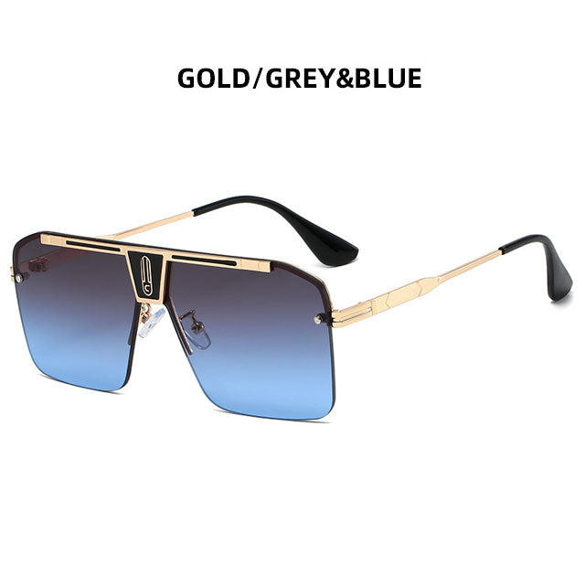 Lunettes de soleil PC à cadre métallique carré