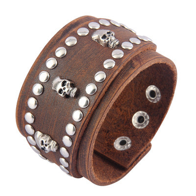 Vintage Leather Men Bracelet