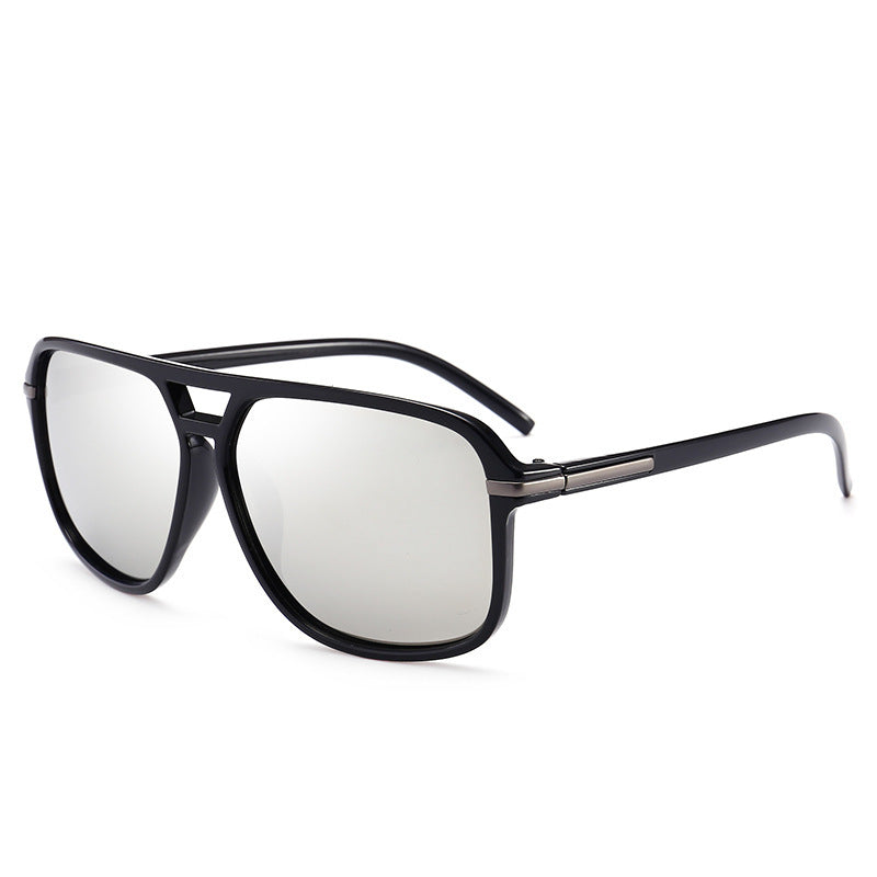 Casual Polarized Lenses Stripped Side Sunglasses