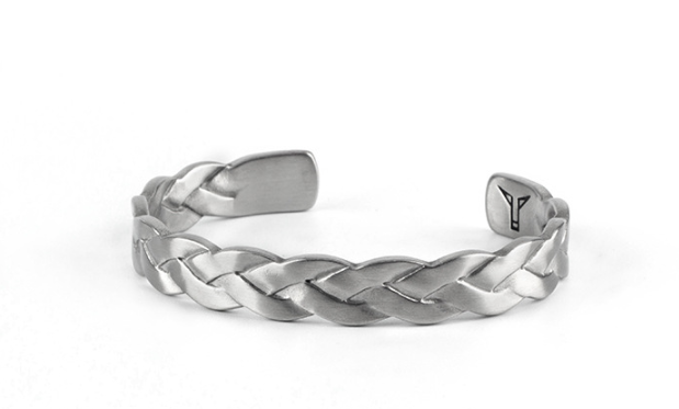 Vintage Titanium Steel Twist Men Cuff