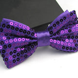 Bright Solid Sequined Bow Tie