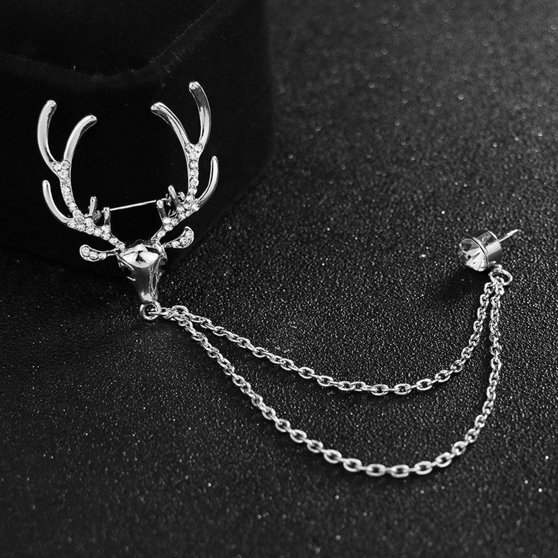 Retro Rhinestone Alloy Art Brooch