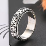 Braided Rope Design 925-Sterling Silver Ring