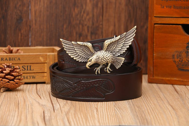 Alloy Letter Buckle Leather Belt – Taraiga