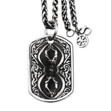 Collar de cadena de amuleto de mantra de seis caracteres vintage