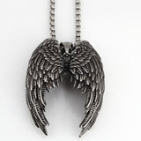 Titanium Steel Angel Wings Pendant Necklace