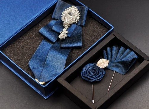 Casual Rhinestone Butterfly Tie Set