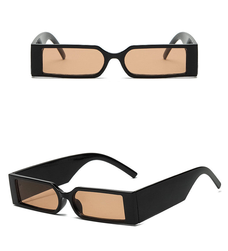 Lunettes de soleil rétro rectangulaires sans couture