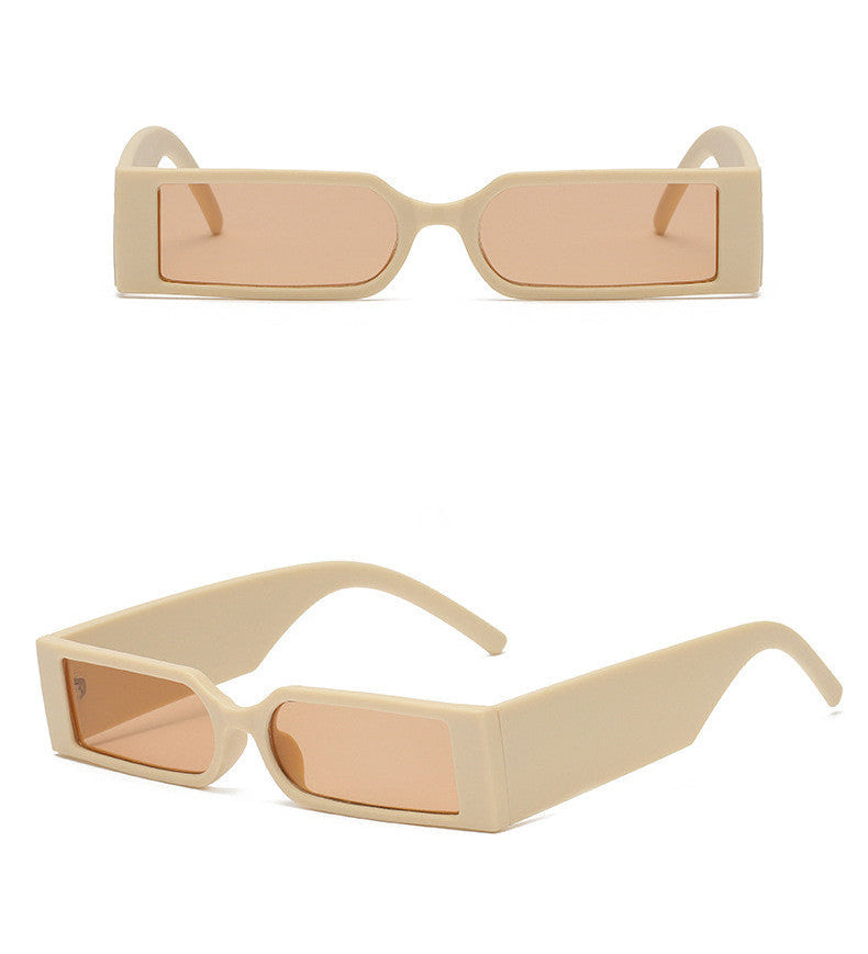 Lunettes de soleil rétro rectangulaires sans couture