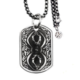 Vintage Six-Character Mantra Amulet Chain Necklace