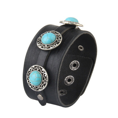 Vintage Leather Men Bracelet