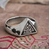 Viking Alloy Triangle Casting Ring