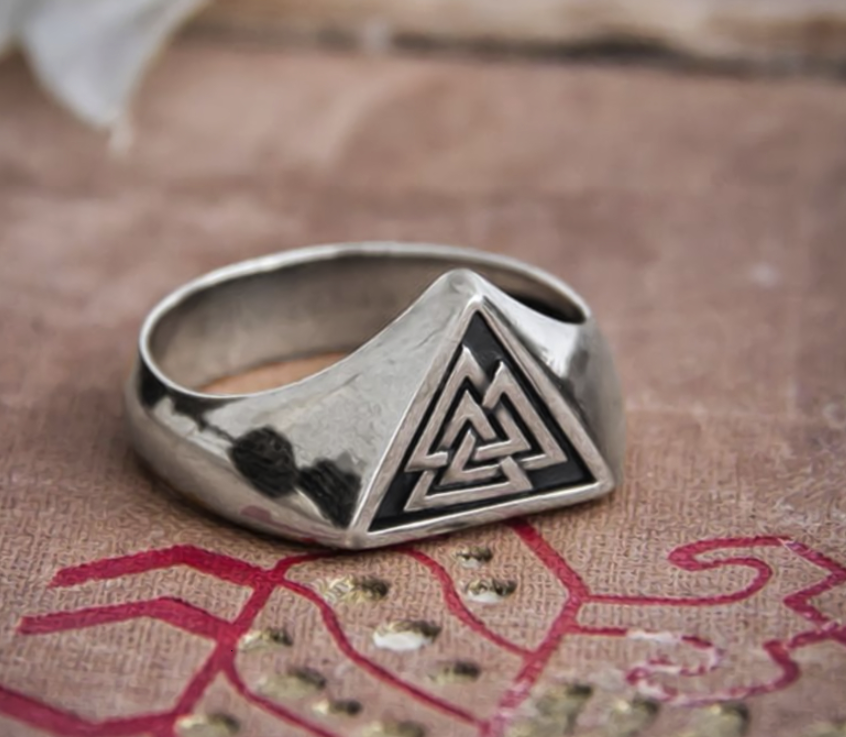 Viking Alloy Triangle Casting Ring