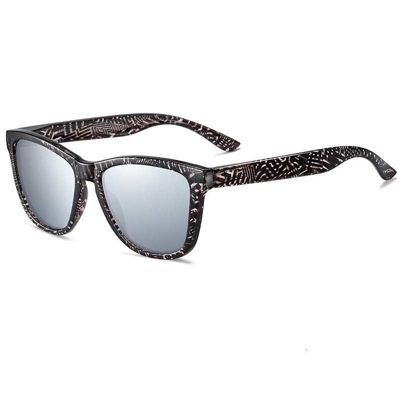 Lunettes de soleil Wayfarer encadrées à motifs