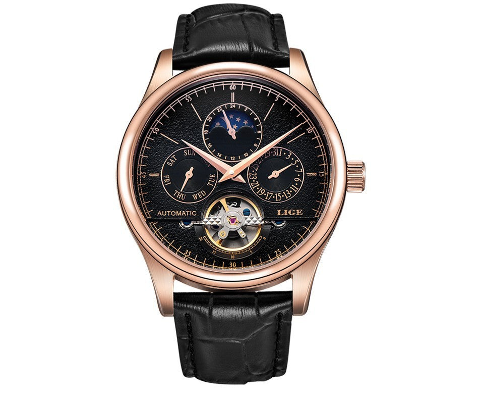 Classy Vintage Round Leather Watch