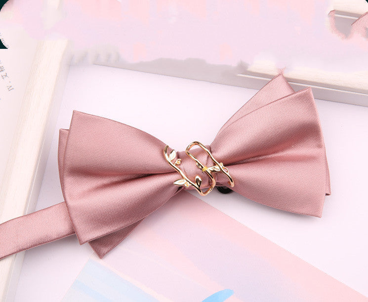 Leaf Vines Metal Applique Bow Tie