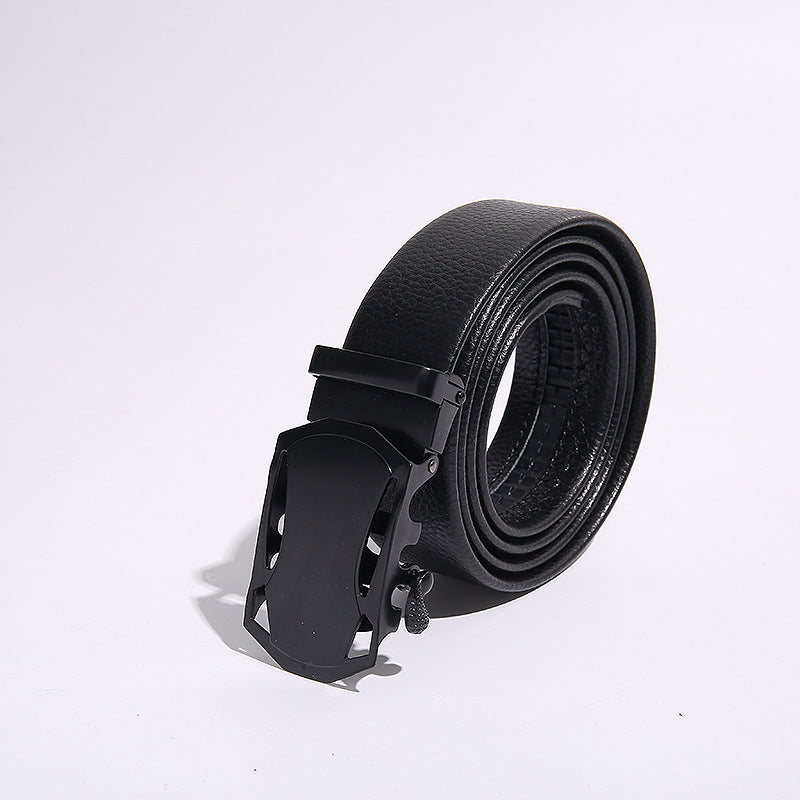 Casual Automatic Black Leather Belt