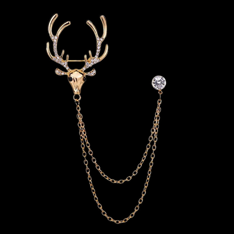 Retro Rhinestone Alloy Art Brooch