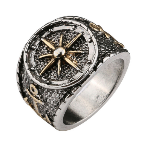 King Queen Crown Signet Ring