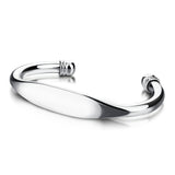 Minimalist Flat Silver Cuff Bracelet