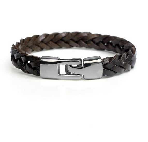 Basic Minimalist Woven Leather Bracelet