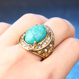 Luxurious Blue Artificial Gems Rings