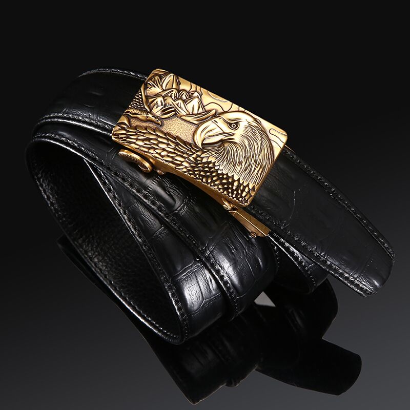 Ethnic Geometric Animal Cowhide Leather Belt