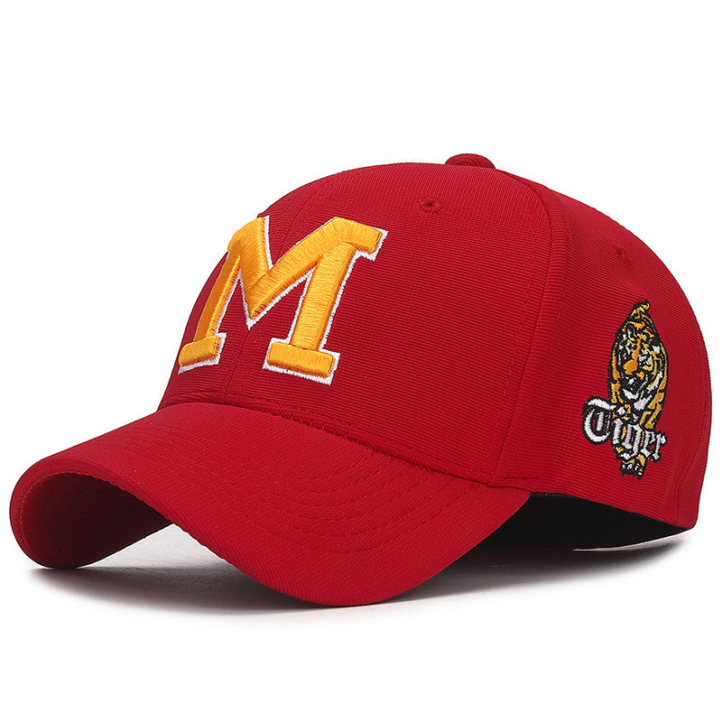 Letter & Tiger Embroidery Baseball Cap