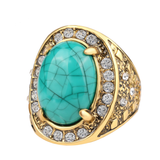 Luxurious Blue Artificial Gems Rings