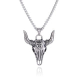 Retro Bull Head Stainless Steel Necklace