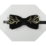 Antlers Decoration Velvet Bow Tie