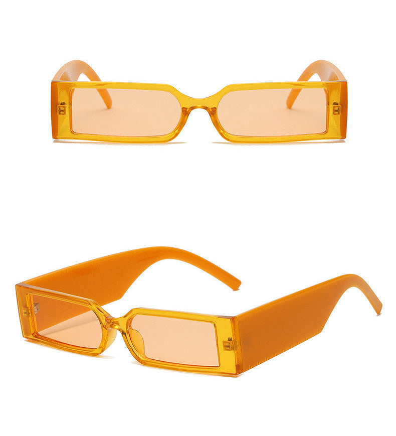 Lunettes de soleil rétro rectangulaires sans couture